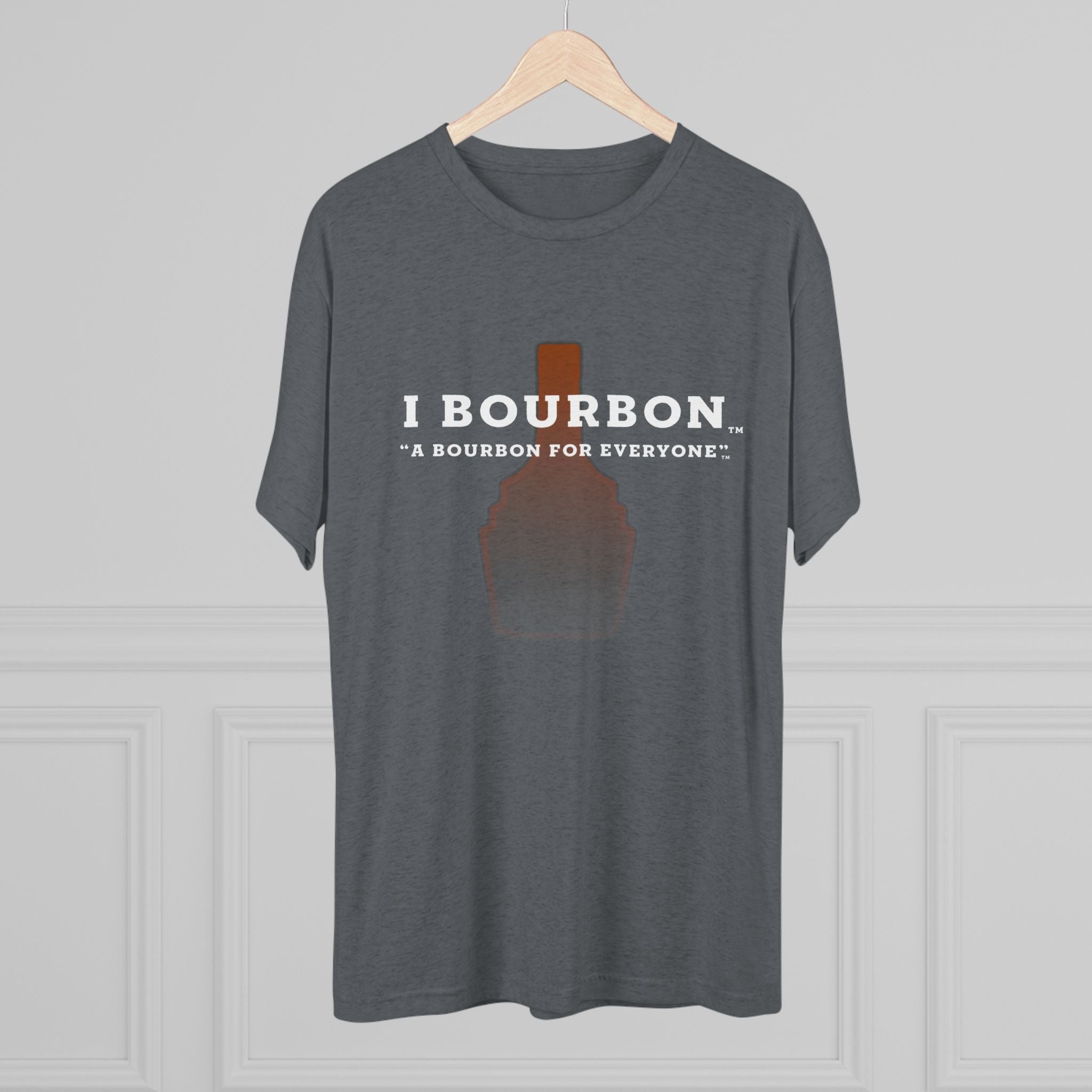 I Bourbon Outline Unisex Tri-Blend Crew Tee-30