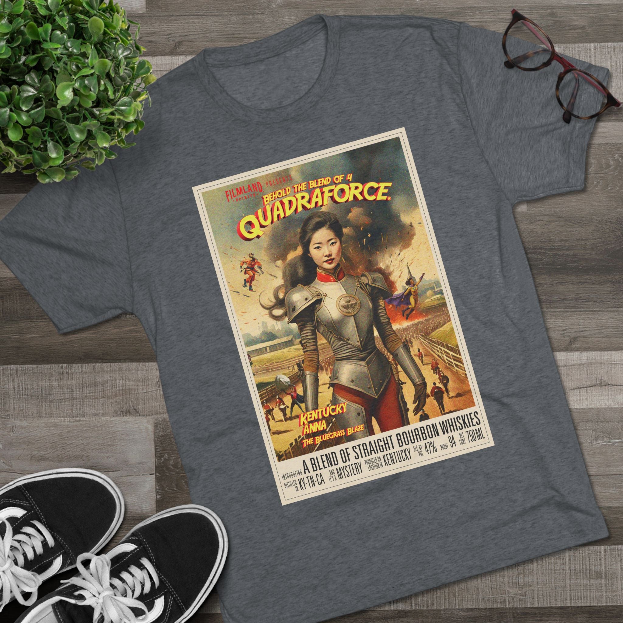 Filmland Quadraforce Unisex Tri-Blend Crew Tee-12