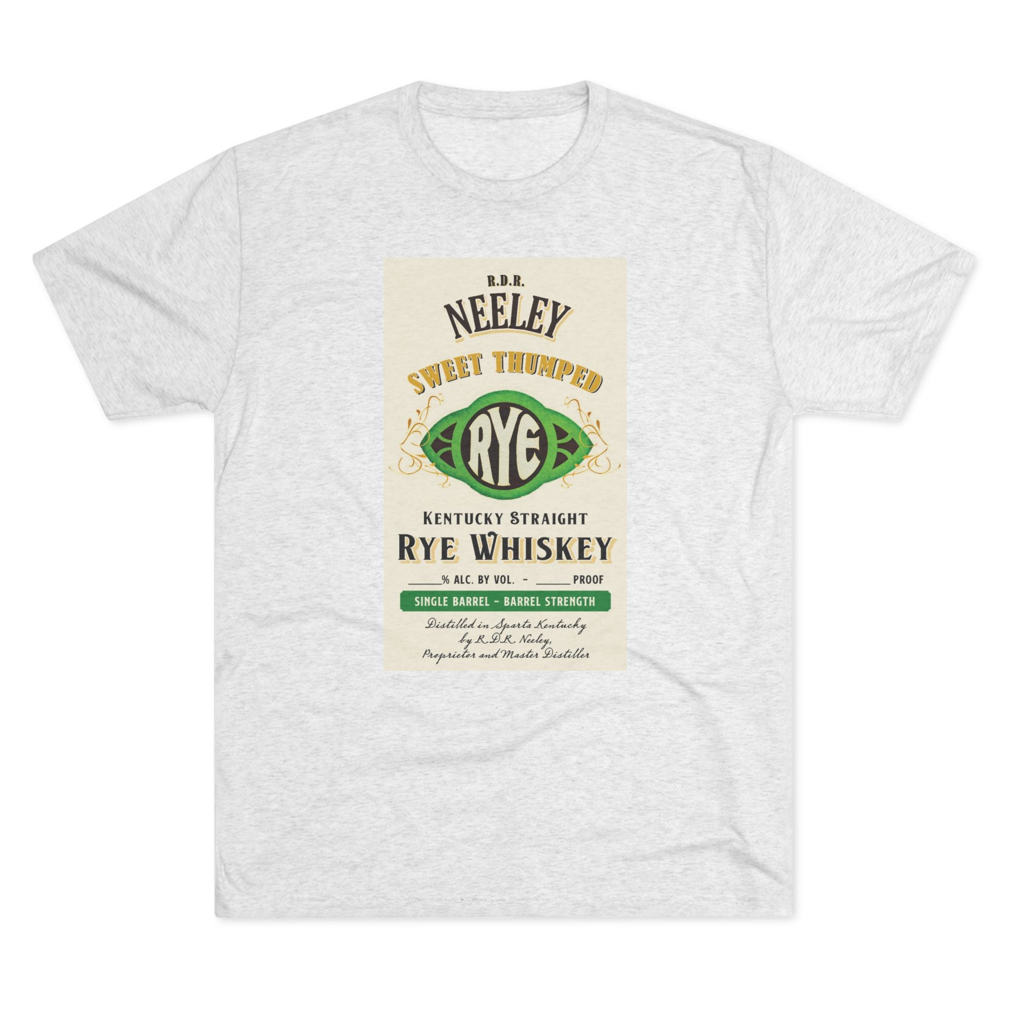 Neeley Sweet Thumped Rye Unisex Tri-Blend Crew Tee-3