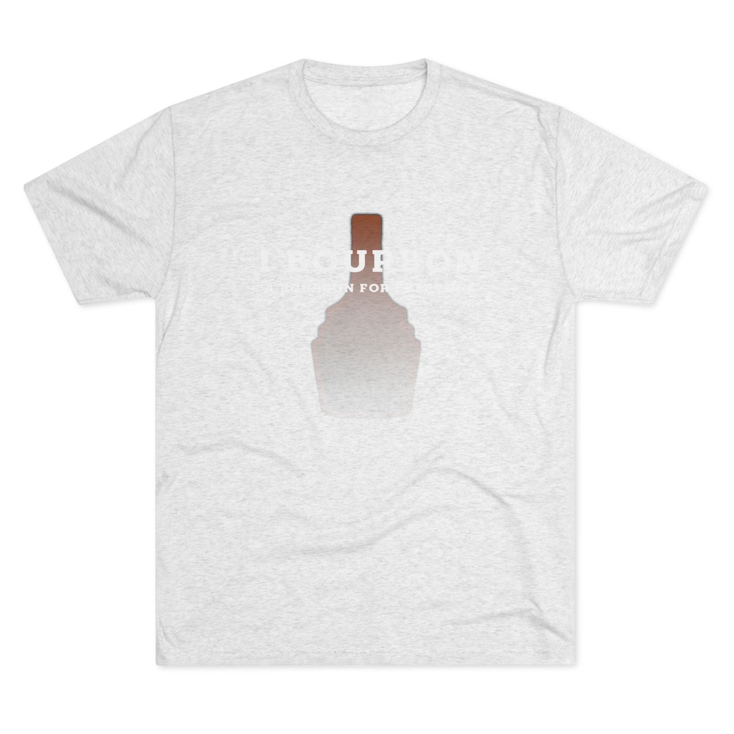 I Bourbon Outline Unisex Tri-Blend Crew Tee