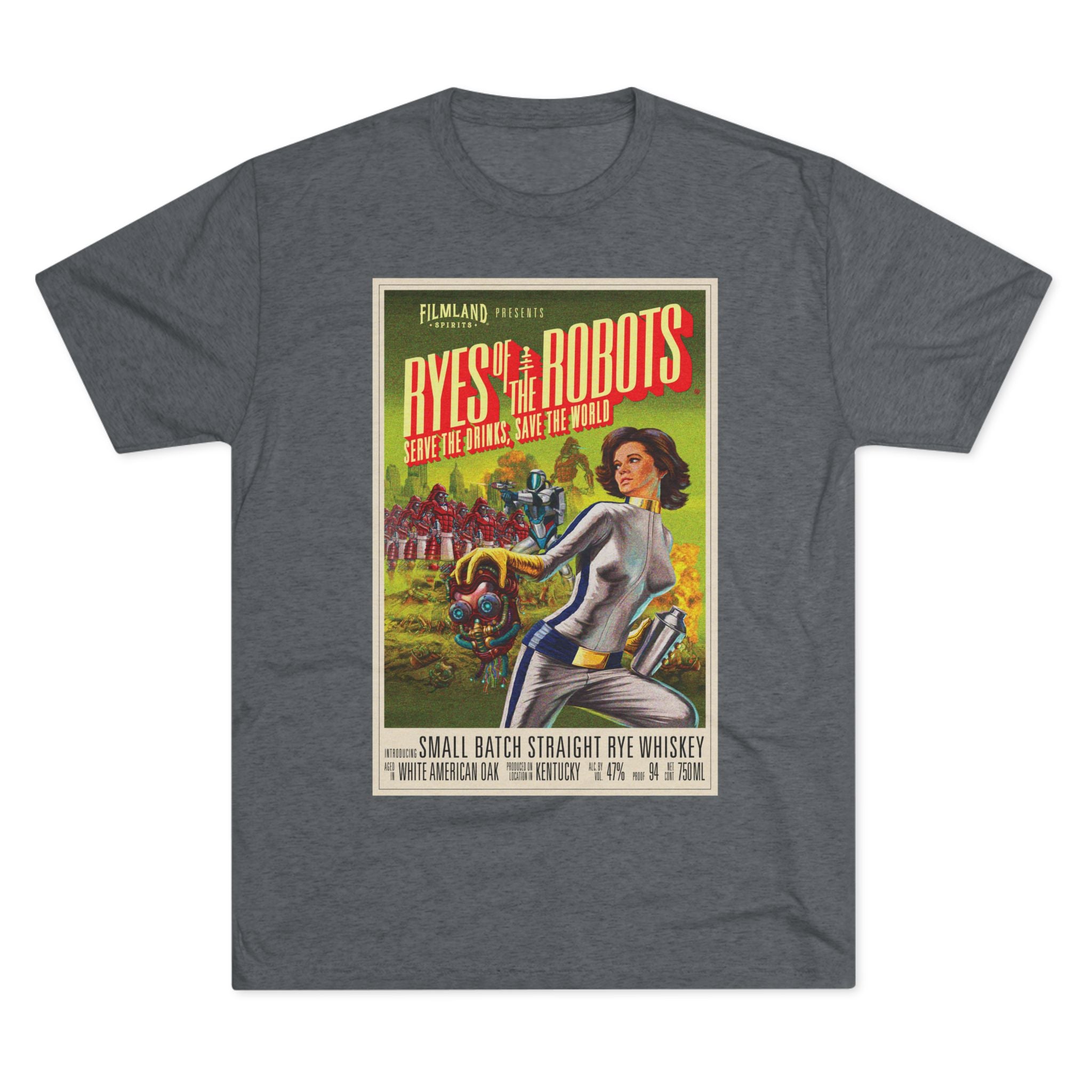 Filmland Ryes of the Robots Unisex Tri-Blend Crew Tee-7