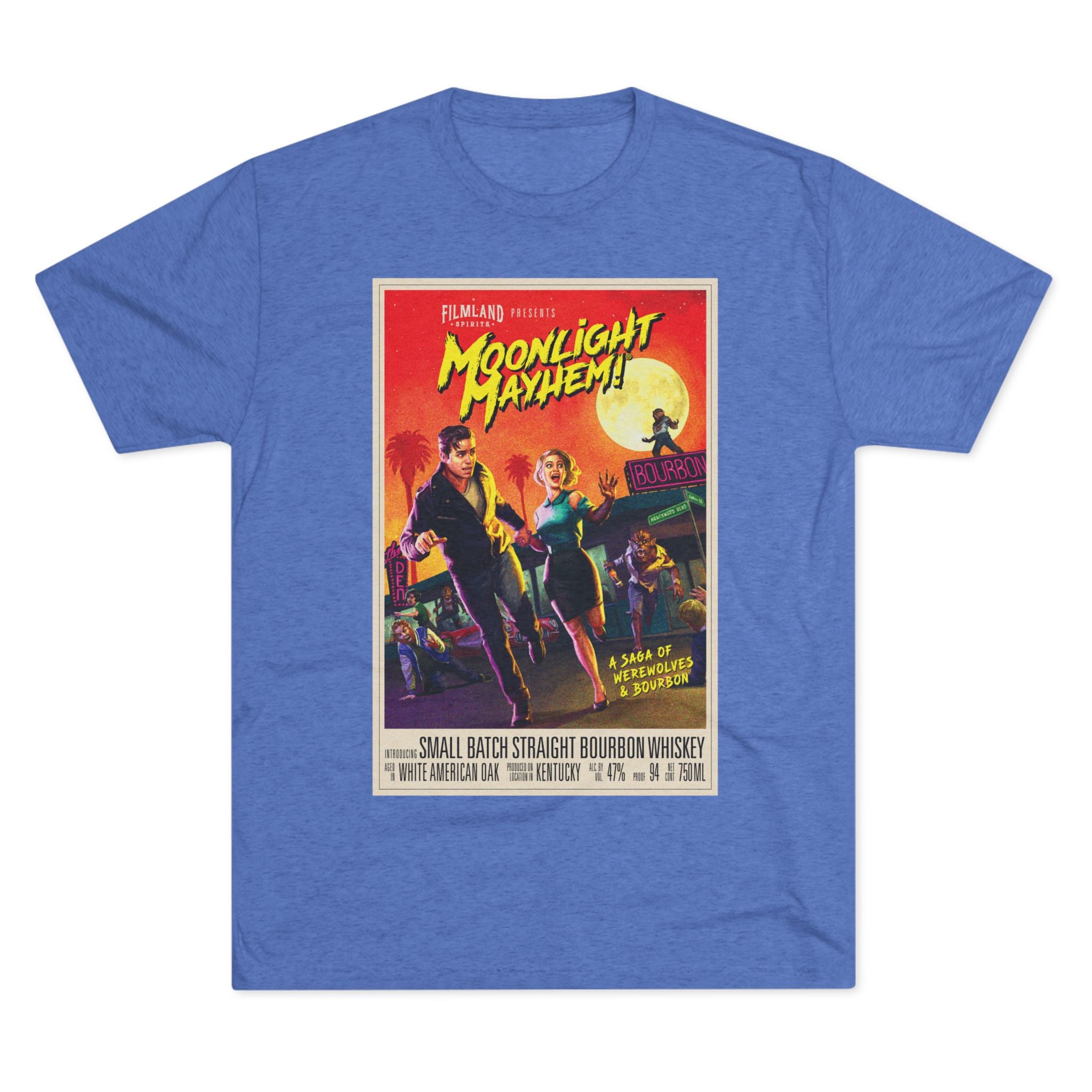 Filmland Moonlight Mayhem Unisex Tri-Blend Crew Tee-8