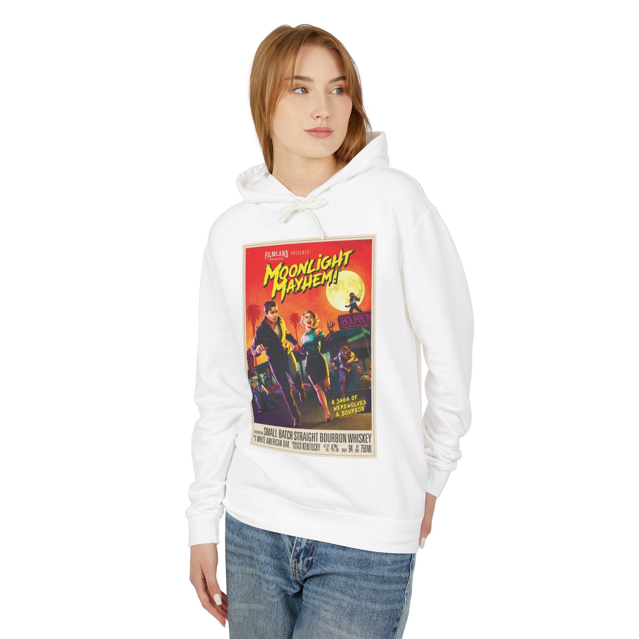 Filmland Moonlight Mayhem Unisex Lightweight Hooded Sweatshirt-14