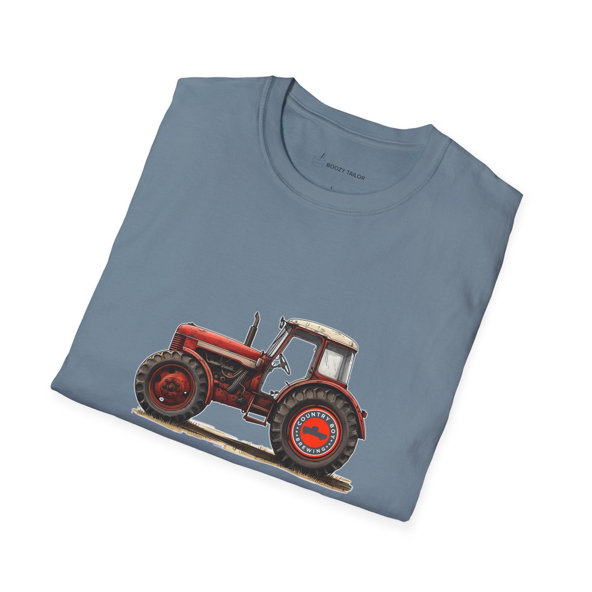 Country Boy Brewing Tractor Unisex Softstyle T-Shirt-12