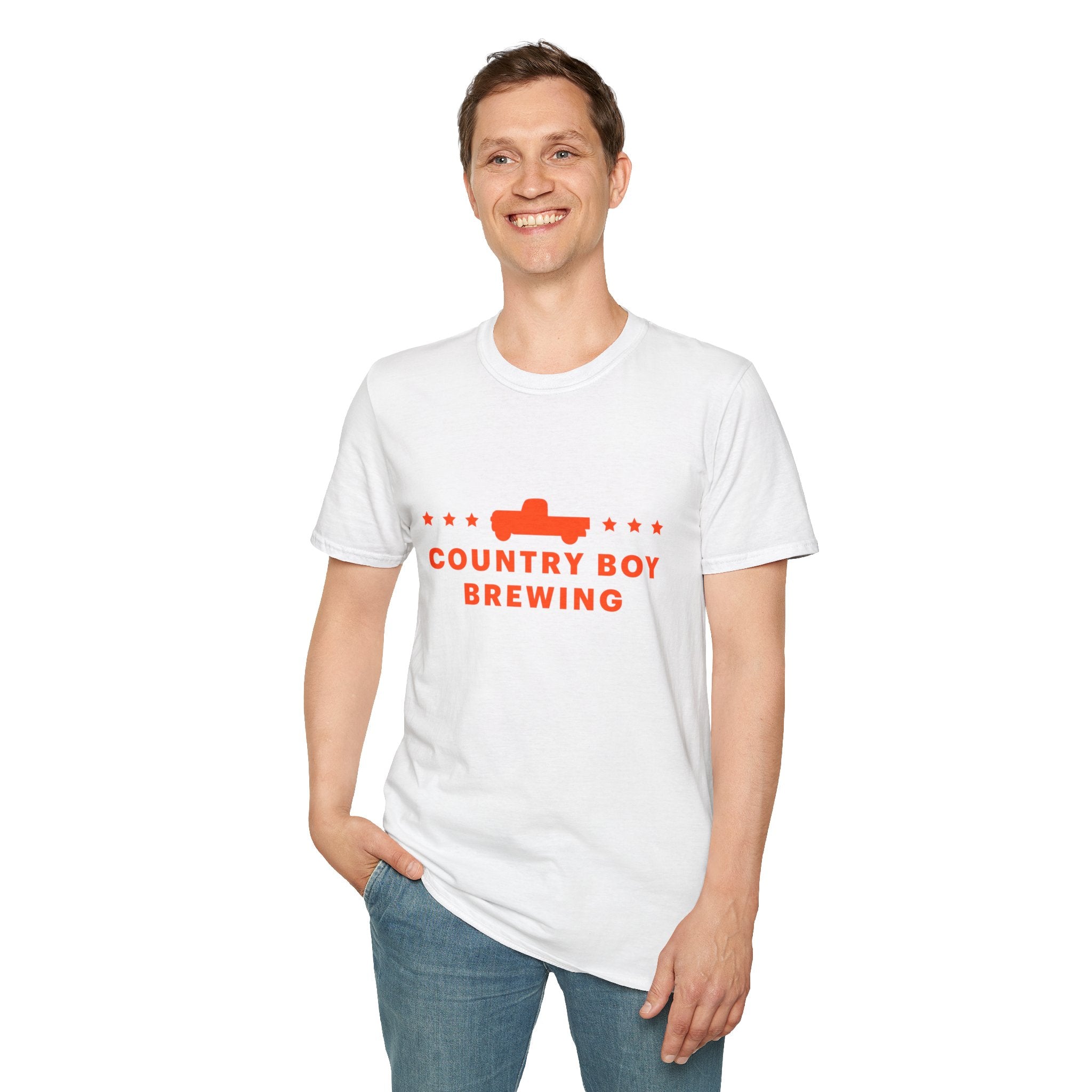 Country Boy Brewing Trucks and Stars Unisex Softstyle T-Shirt-8