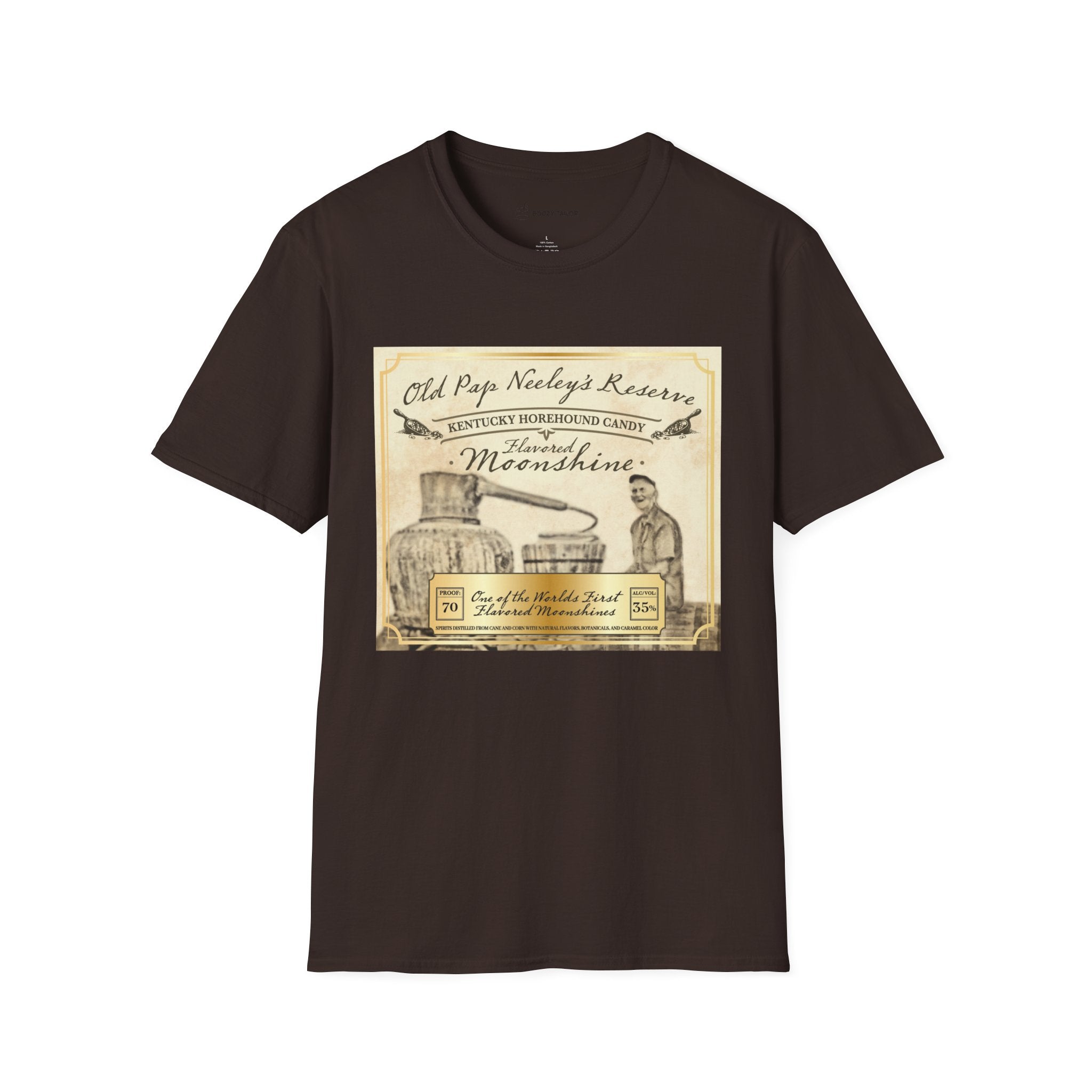 Old Pap Neeley's Reserve Moonshine Unisex Softstyle T-Shirt-6