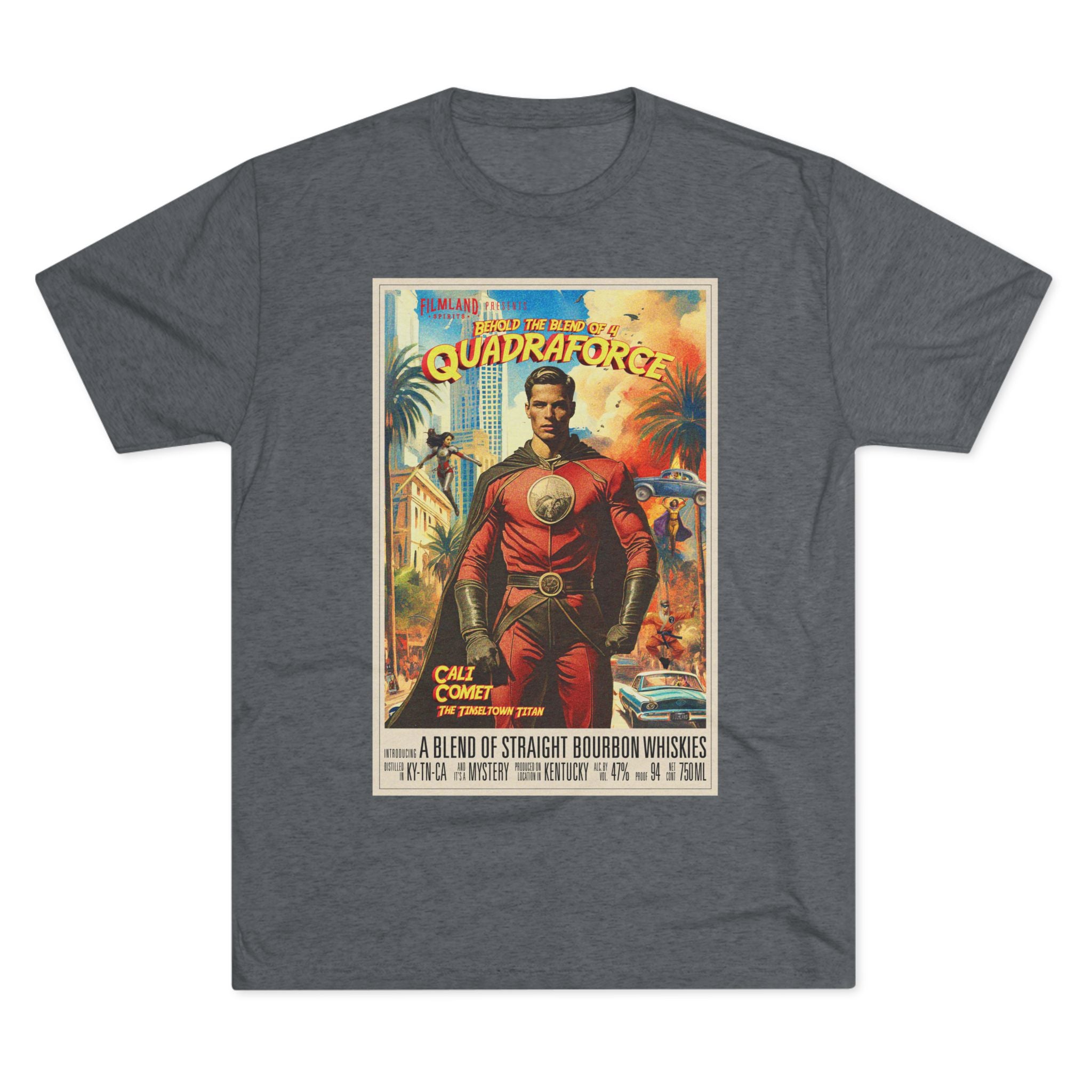 Filmland Quadraforce Unisex Tri-Blend Crew Tee-3