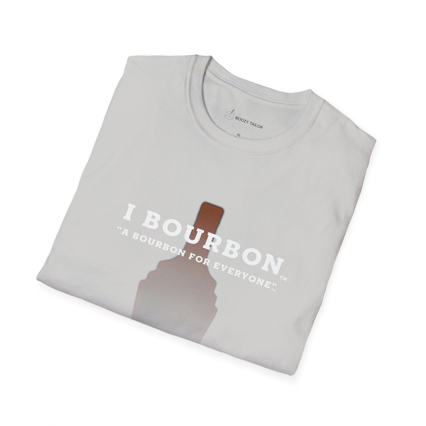 I Bourbon Faded Bottle Unisex Softstyle T-Shirt