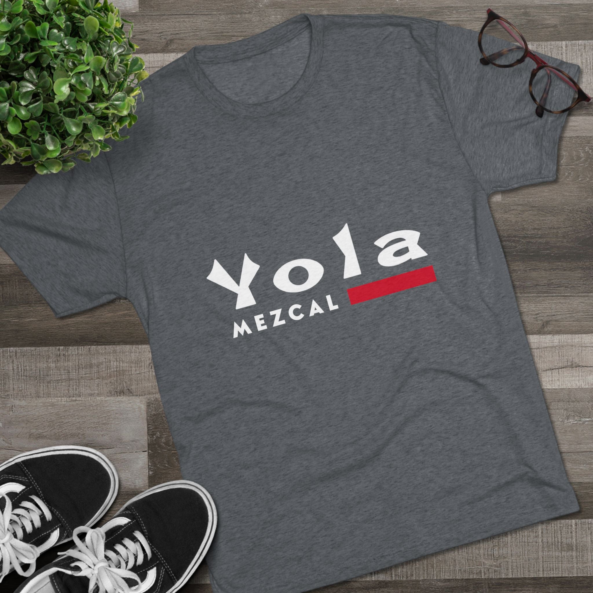 Yola Mezcal Logo Unisex Tri-Blend Crew Tee-25