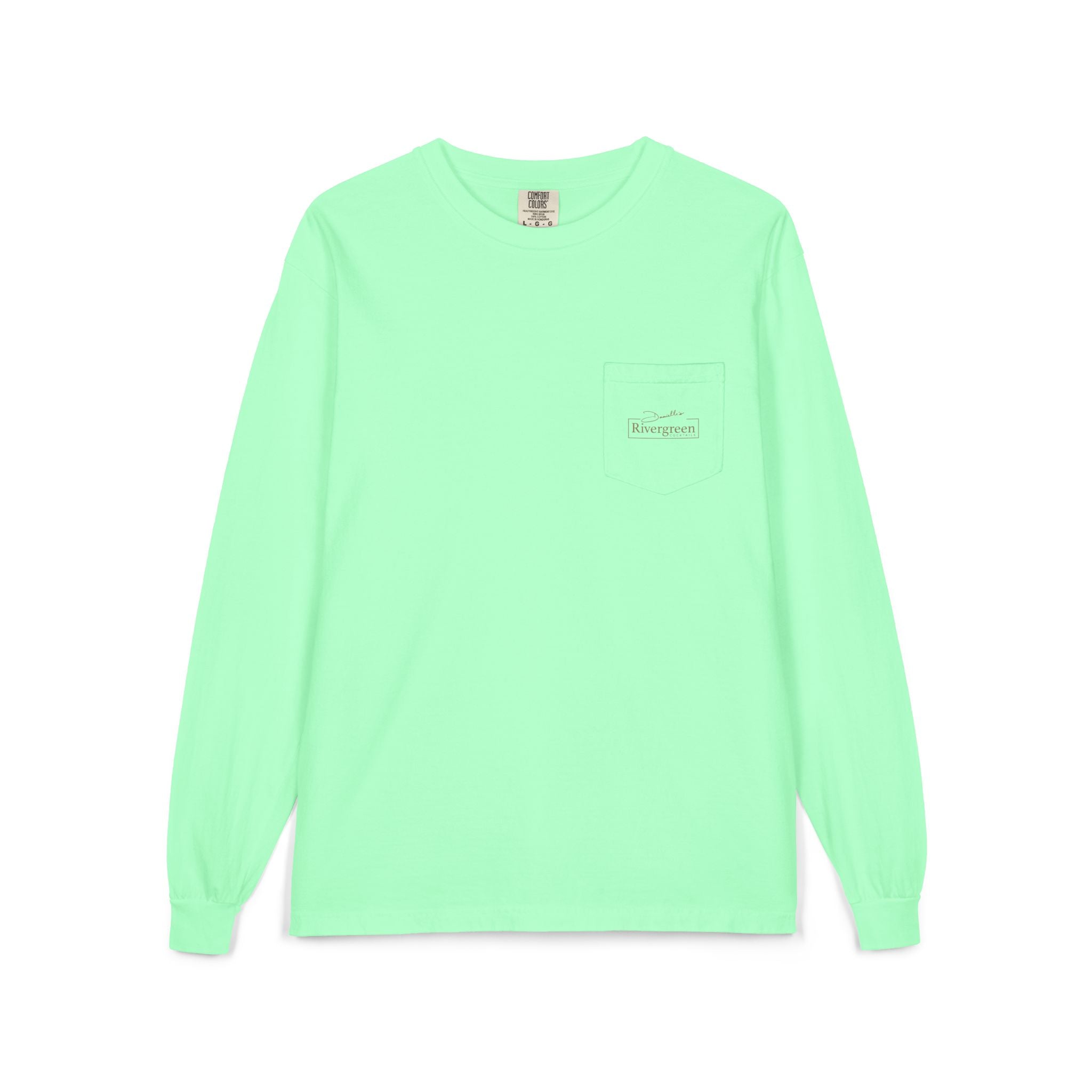 Rivergreen Cocktails Unisex Long Sleeve Pocket T-Shirt