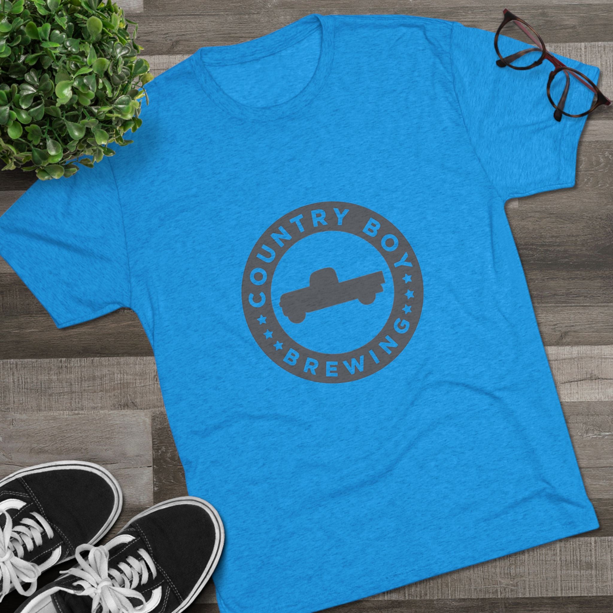 Country Boy Beer Logo Unisex Tri-Blend Crew Tee-11