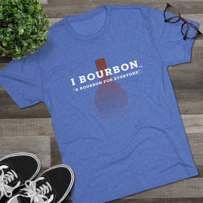 I Bourbon Outline Unisex Tri-Blend Crew Tee