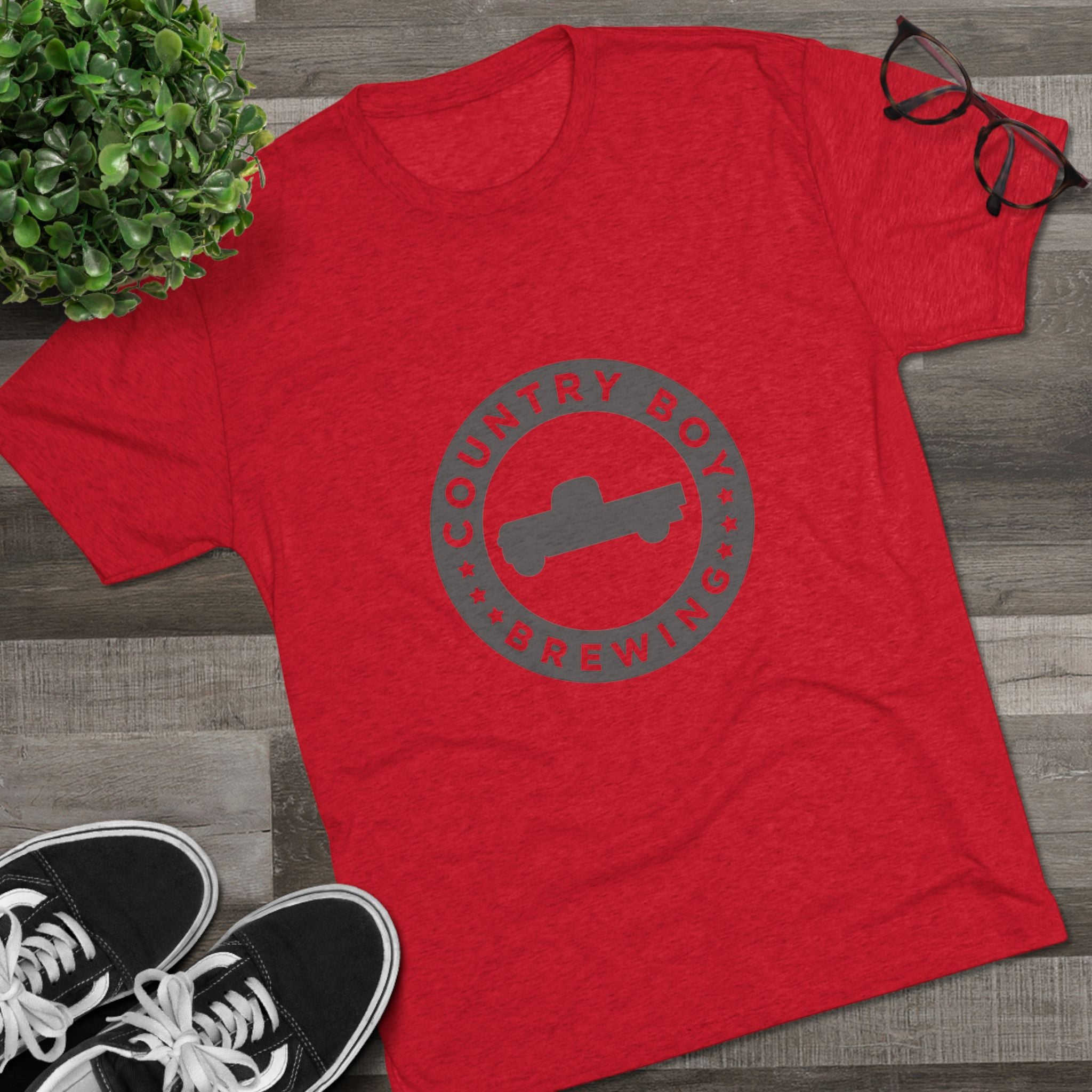 Country Boy Beer Logo Unisex Tri-Blend Crew Tee-29