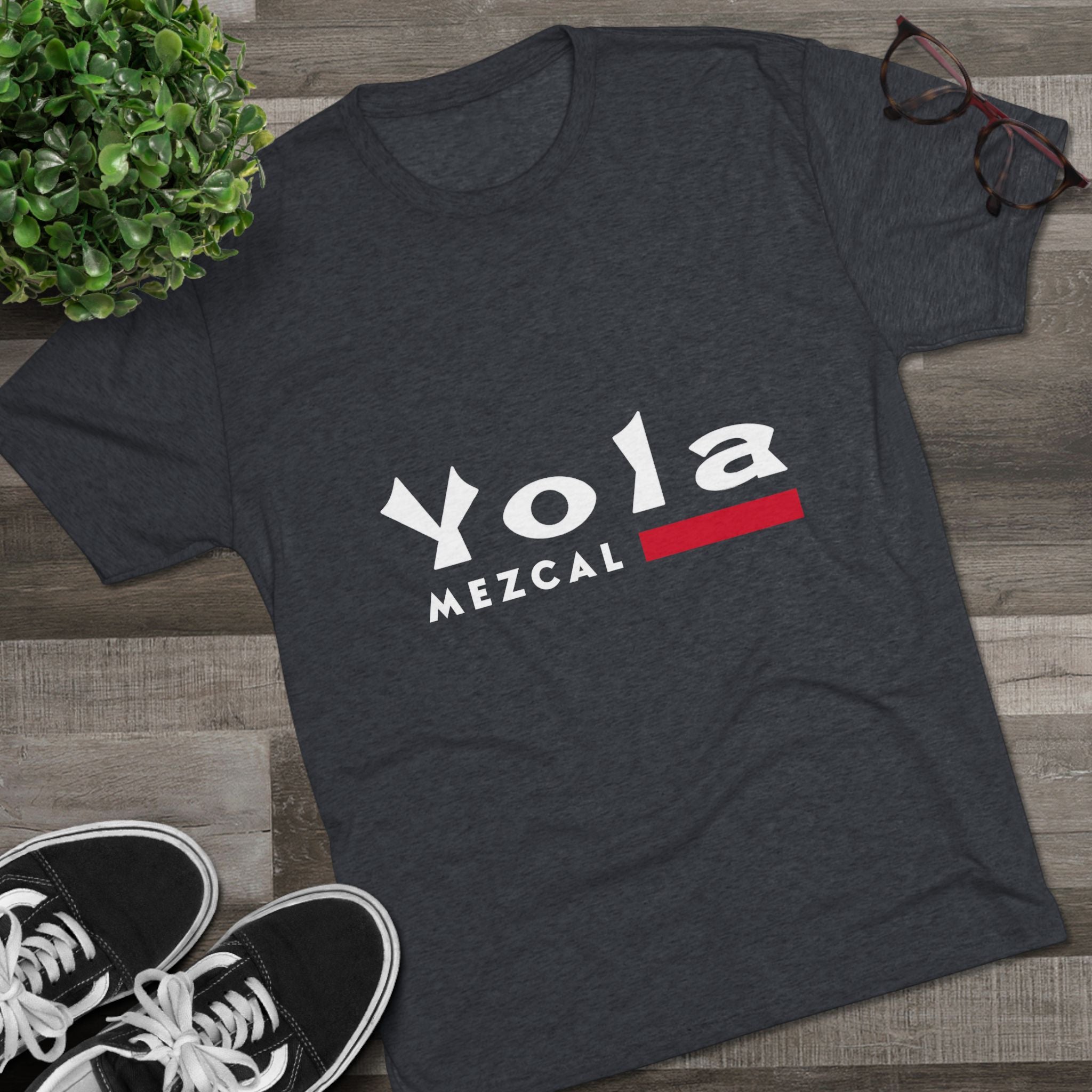 Yola Mezcal Logo Unisex Tri-Blend Crew Tee-22