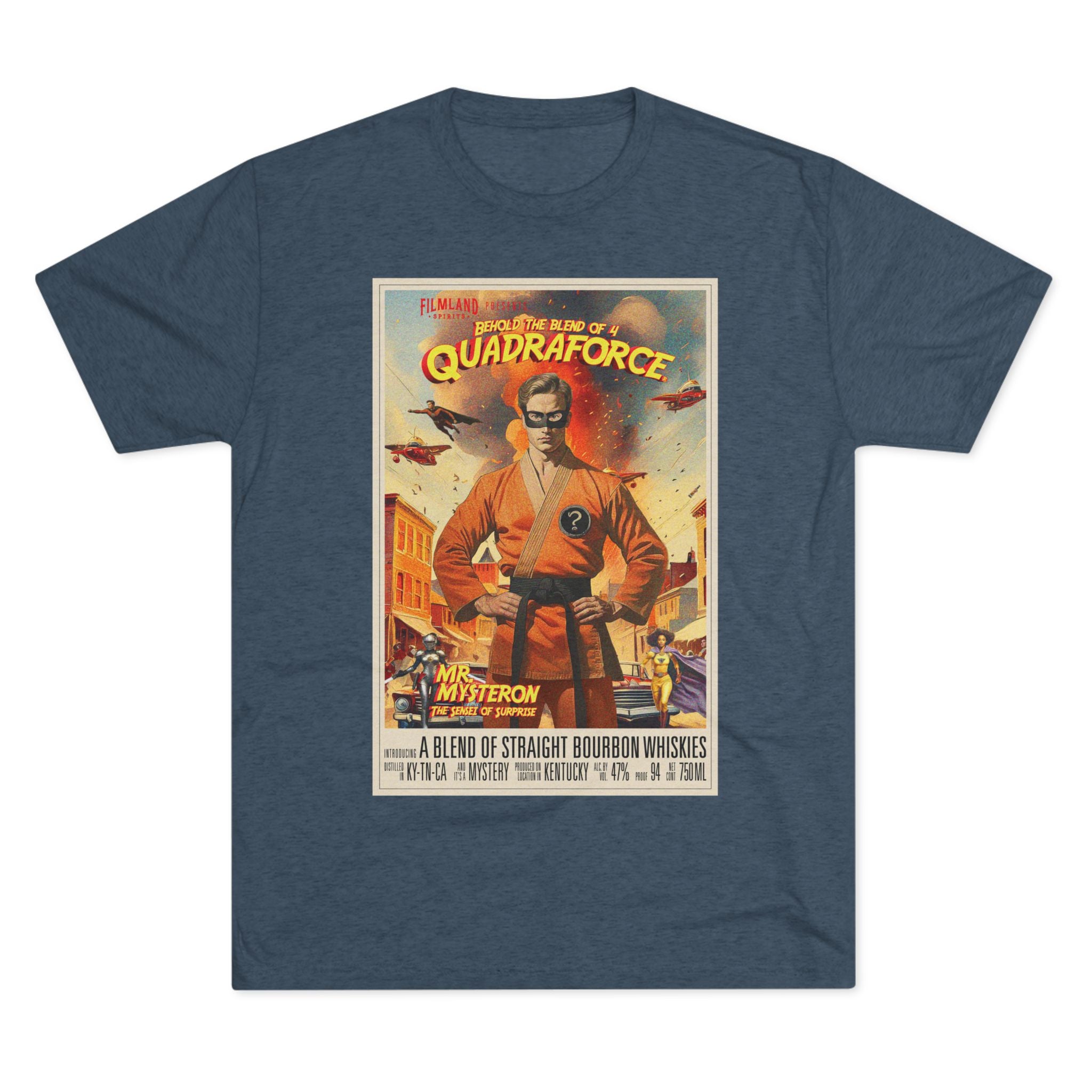 Filmland Quadraforce Unisex Tri-Blend Crew Tee-4