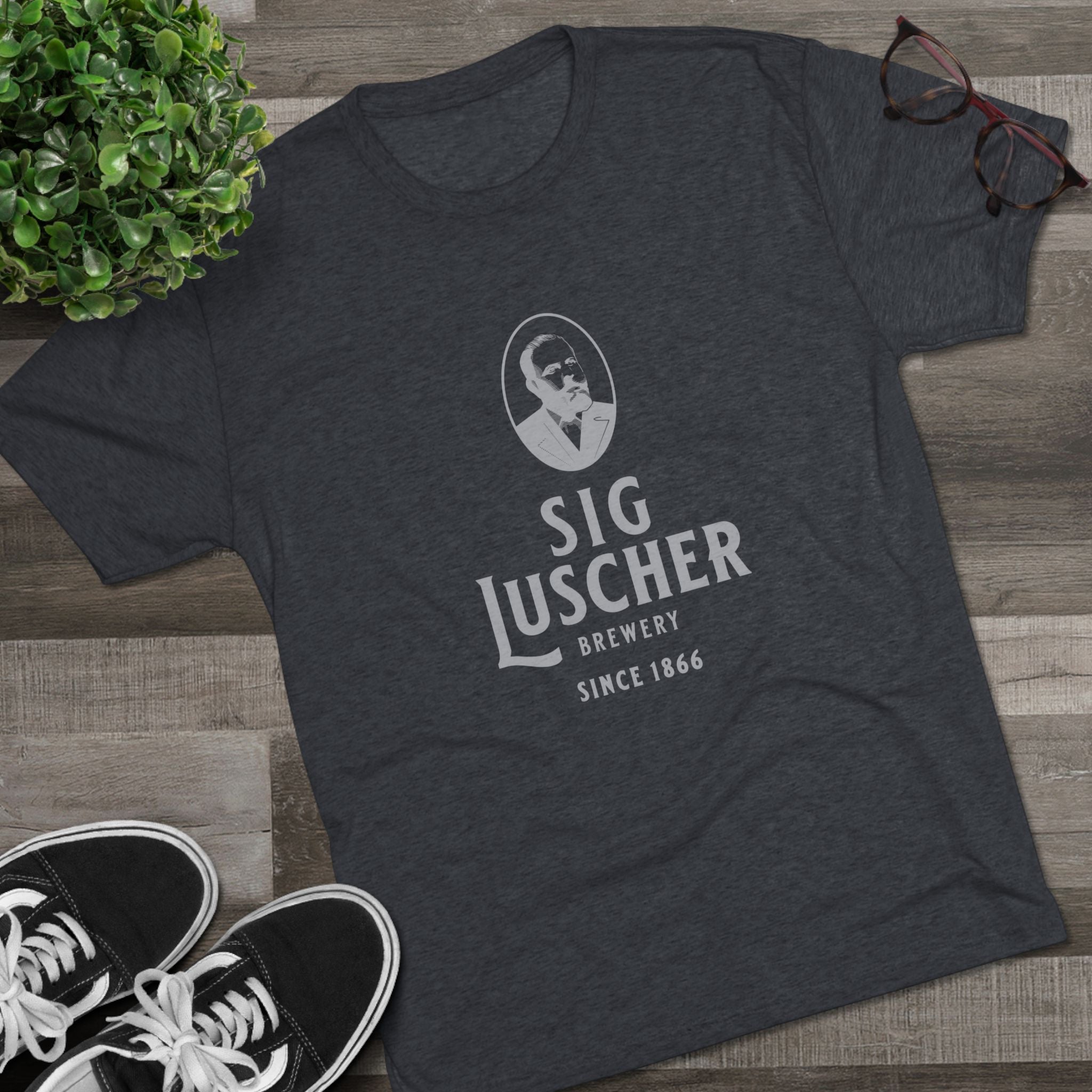 Sig Luscher Brewery Unisex Tri-Blend Crew Tee-18