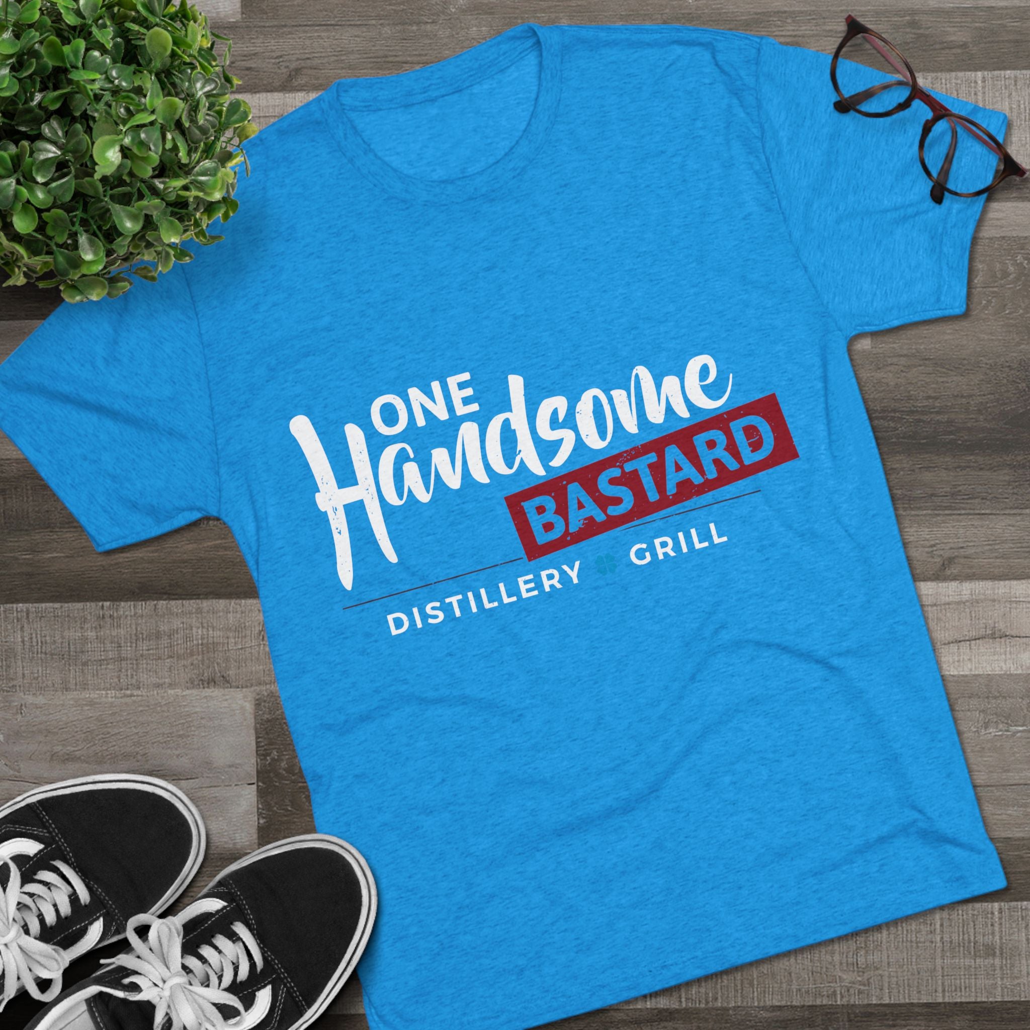 One Handsome Bastard Distillery Unisex Tri-Blend Crew Tee-30